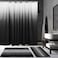 Fanfanwin 3 Pcs Black Shower Curtain and Rug Sets with 12 HooksWaterproof Ombre Bathroom Shower Curtains Set for Hotel Bathroom Decor