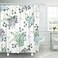 TOMPOP Shower Curtain Flower Green Colorful Succulent Echeveria Natural Cactus in Modern Waterproof Polyester Fabric 72 x 72 Inches Set with Hooks