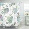 TOMPOP Shower Curtain Flower Green Colorful Succulent Echeveria Natural Cactus in Modern Waterproof Polyester Fabric 72 x 72 Inches Set with Hooks