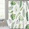 KGORGE Waterproof Shower Curtain for Bathroom Tropical Palm Leaf Pattern on White Background Botanical Curtain Accessory Decor Set for Laundry Room Poolside 72 x 72 inch with Hooks