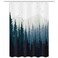 JAWO Mountain Forest Scene Fabric Shower Curtain 48x72 Inch Pine Tree Mountains Black Bird Rustic Scenery Shower Curtains for Bathroom Cloth Shower Stall Curtain with Hooks