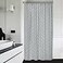 Riyidecor Stall Small Grey Gray White Shower Curtain 39x72 Inch Dorm Rv Single Chevron Herringbone Contemporary Geometric Striped Simple Modern Classy Neutral Fabric Bathroom Polyester Waterproof