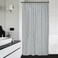 Riyidecor Stall Small Grey Gray White Shower Curtain 39x72 Inch Dorm Rv Single Chevron Herringbone Contemporary Geometric Striped Simple Modern Classy Neutral Fabric Bathroom Polyester Waterproof
