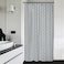 Riyidecor Stall Small Grey Gray White Shower Curtain 39x72 Inch Dorm Rv Single Chevron Herringbone Contemporary Geometric Striped Simple Modern Classy Neutral Fabric Bathroom Polyester Waterproof