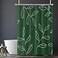 Qahing Green Plant Shower Curtain White Leaf Branches Fabric Shower Curtains Waterproof Minimalist Decorative Bathroom Hotel Decor with Hooks 72 x 72 Inches