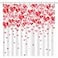 SHENGJUN 72x72 Valentines Day Shower Curtains Falling Red Love Hearts Holiday Bathroom Curtains Valentines Lovers Couples Romantic Decors Home Fabric Waterproof Shower Curtain Set with 12 Hooks