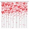 SHENGJUN 72x72 Valentines Day Shower Curtains Falling Red Love Hearts Holiday Bathroom Curtains Valentines Lovers Couples Romantic Decors Home Fabric Waterproof Shower Curtain Set with 12 Hooks