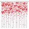 SHENGJUN 72x72 Valentines Day Shower Curtains Falling Red Love Hearts Holiday Bathroom Curtains Valentines Lovers Couples Romantic Decors Home Fabric Waterproof Shower Curtain Set with 12 Hooks