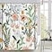 BBLYANU Green Floral Shower Curtain 72 x 72 Flower Tropical Leaves Shower Curtains Polyester Fabric Printed Shower Curtain Set for Bathroom with Hooks
