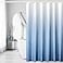 Gibelle Blue Shower Curtain for Bathroom Waffle Weave Textured Ombre Fabric Shower Curtain Set with Hooks Water Repellent Machine Washable 72 x 72
