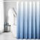 Gibelle Blue Shower Curtain for Bathroom Waffle Weave Textured Ombre Fabric Shower Curtain Set with Hooks Water Repellent Machine Washable 72 x 72