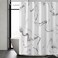 Gibelle Marble Shower Curtain Grey and White Fabric Shower Curtain Abstract Modern Marble Bathroom Accessories Decor Set Machine Washable 72 x 72