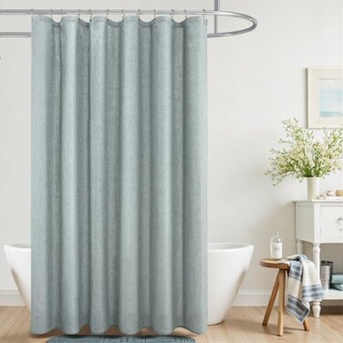 KOUFALL Beach Shower Curtain for BathroomLinen Fabric Under The Sea Shower Curtain for Women72 x 84 Inch