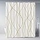 Punkray Striped Shower Curtain with Hooks Weighted Hem Shower Curtains Water Repellent Machine Washable Beige Yellow 72 W x 72 L