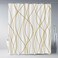Punkray Striped Shower Curtain with Hooks Weighted Hem Shower Curtains Water Repellent Machine Washable Beige Yellow 72 W x 72 L