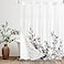 Tititex No Hooks Snap in Liner Black Eucalyptus Leaves Shower Curtain Sets Hotel Luxury Double Layers Waterproof Fabric SeeThrough Top Window Bathroom Decorative 72x72 Inch