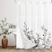 Tititex No Hooks Snap in Liner Black Eucalyptus Leaves Shower Curtain Sets Hotel Luxury Double Layers Waterproof Fabric SeeThrough Top Window Bathroom Decorative 72x72 Inch
