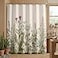 BIVINAR Floral Shower Curtain 72 x 72 Inch Waterproof Fabric Botanical Flower Bathroom Shower Curtain with 12 Hooks