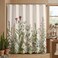 BIVINAR Floral Shower Curtain 72 x 72 Inch Waterproof Fabric Botanical Flower Bathroom Shower Curtain with 12 Hooks