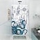 DESIHOM Blue Nautical Octopus Small Shower Stall Curtain Set Funny Ocean Kraken Shower Curtains for Bathroom Beach Coastal Pirate Map Decor Polyester Fabric36 x 72