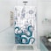 DESIHOM Blue Nautical Octopus Small Shower Stall Curtain Set Funny Ocean Kraken Shower Curtains for Bathroom Beach Coastal Pirate Map Decor Polyester Fabric36 x 72