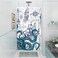 DESIHOM Blue Nautical Octopus Small Shower Stall Curtain Set Funny Ocean Kraken Shower Curtains for Bathroom Beach Coastal Pirate Map Decor Polyester Fabric36 x 72