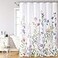 FUN WEEKEND Floral Bathroom Shower Curtain with 12 Hooks 72x72 Waterproof Polyester Fabric Plant Shower Curtain for Bathroom Heavy Weighted Hem Machine Washable Quick Dry