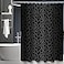 ZTTXL Leopard Shower Curtain 72 x 72 Black Cheetah Print Polyester Fabric Shower Curtain Set for Bathroom with 12 Hook
