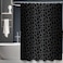 ZTTXL Leopard Shower Curtain 72 x 72 Black Cheetah Print Polyester Fabric Shower Curtain Set for Bathroom with 12 Hook