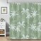 Bonhause Palm Tree Shower Curtain Sage Green Coconut Tree Plants Summer Bathroom Decor 72x72 Inch Polyester Fabric Waterproof Bath Curtain with 12 Hooks