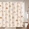 Bonhause Boho Rainbow Shower Curtain 72 x 72 Inch Mid Century Abstract Minimalist Kids Decorative Bath Curtain Polyester Fabric Waterproof Bathroom Curtain with 12 Hooks