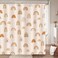 Bonhause Boho Rainbow Shower Curtain 72 x 72 Inch Mid Century Abstract Minimalist Kids Decorative Bath Curtain Polyester Fabric Waterproof Bathroom Curtain with 12 Hooks