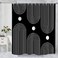 GKLEASG Black and White Shower Curtain Boho Minimalist Mid Century Modern Arch Geometric Machine Washable Waterproof Fabric for Bathroom Bathtub Decor with Hooks 72x72