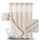eachope Extra Long No Hooks Needed Linen Textured Shower Curtain with Snapin Fabric Liner SetCream Hotel Luxury Decor Shower Curtains for BathroomWaterproof Washable71Wx86H