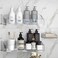 YAWSOUP Acrylic Shower Shelves 3 Pack Clear Adhesive Shower Caddy Organizer Rustproof No Drill Wall Mount Bathroom Kitchen Storage Rack