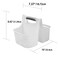 JOEY'Z 2Compartment Soft Grip Plastic Shower Caddy Organizer With Handle Shower Caddy Dorm Bathroom Caddy For Shower Basket Small Shower Caddy Portable Shower CaddyDorm Shower Caddy Plastic Bath Caddy
