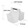 JOEY'Z 2Compartment Soft Grip Plastic Shower Caddy Organizer With Handle Shower Caddy Dorm Bathroom Caddy For Shower Basket Small Shower Caddy Portable Shower CaddyDorm Shower Caddy Plastic Bath Caddy
