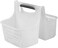 JOEY'Z 2Compartment Soft Grip Plastic Shower Caddy Organizer With Handle Shower Caddy Dorm Bathroom Caddy For Shower Basket Small Shower Caddy Portable Shower CaddyDorm Shower Caddy Plastic Bath Caddy