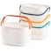 AVLA 4 Pack Portable Shower Caddy Basket Plastic Storage Baskets with Handles Drainage Toiletry Organizer Bin Dorm Shower Tote Bag for Bathroom Kitchen Closet Bedroom College Gym Camp