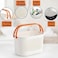 AVLA 4 Pack Portable Shower Caddy Basket Plastic Storage Baskets with Handles Drainage Toiletry Organizer Bin Dorm Shower Tote Bag for Bathroom Kitchen Closet Bedroom College Gym Camp