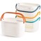 AVLA 4 Pack Portable Shower Caddy Basket Plastic Storage Baskets with Handles Drainage Toiletry Organizer Bin Dorm Shower Tote Bag for Bathroom Kitchen Closet Bedroom College Gym Camp