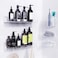 Bakzon Adhesive Shower Caddy 5 Pack Acrylic Shower Shelves Bath Organizers With Large Capacity No Drilling Shelves for Bathroom Storage