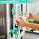 HapiRm 4 Tier Over the Door Shower Caddy Hanging Shower Caddy with 22 Hooks and 2 Toothbrush Holders No Drilling Adjustable Hanging Bathroom Organizer White