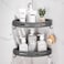 Hoomtaook 2Tier Corner Shower Shelf No Drilling Bathroom Shelves Shower Caddies Adhesive Bath Corner Shelf Wall Mounted Bathroom Shower Caddy Organizer Dark Grey