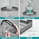 Hoomtaook 2Tier Corner Shower Shelf No Drilling Bathroom Shelves Shower Caddies Adhesive Bath Corner Shelf Wall Mounted Bathroom Shower Caddy Organizer Dark Grey