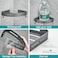 Hoomtaook 2Tier Corner Shower Shelf No Drilling Bathroom Shelves Shower Caddies Adhesive Bath Corner Shelf Wall Mounted Bathroom Shower Caddy Organizer Dark Grey