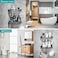 Hoomtaook 2Tier Corner Shower Shelf No Drilling Bathroom Shelves Shower Caddies Adhesive Bath Corner Shelf Wall Mounted Bathroom Shower Caddy Organizer Dark Grey