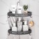 Hoomtaook 2Tier Corner Shower Shelf No Drilling Bathroom Shelves Shower Caddies Adhesive Bath Corner Shelf Wall Mounted Bathroom Shower Caddy Organizer Dark Grey
