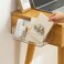 Poeland Wall Mount Storage Organizer Clear Storage Box Holder Basket with 3 Compartments No Drilling Hang WallsDoors for Kitchen Cabinet Bathroom Bedroom Office