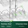 Sewulidon Stainless Steel Shower Caddy Hanging for Handheld Shower HeadsRustproof Hose Shower Organizer Adjustable Length Shower Rack with 24 HooksRazor HolderSoap Holder